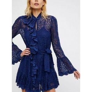 Free People Dreams of You Lace Mini Dress